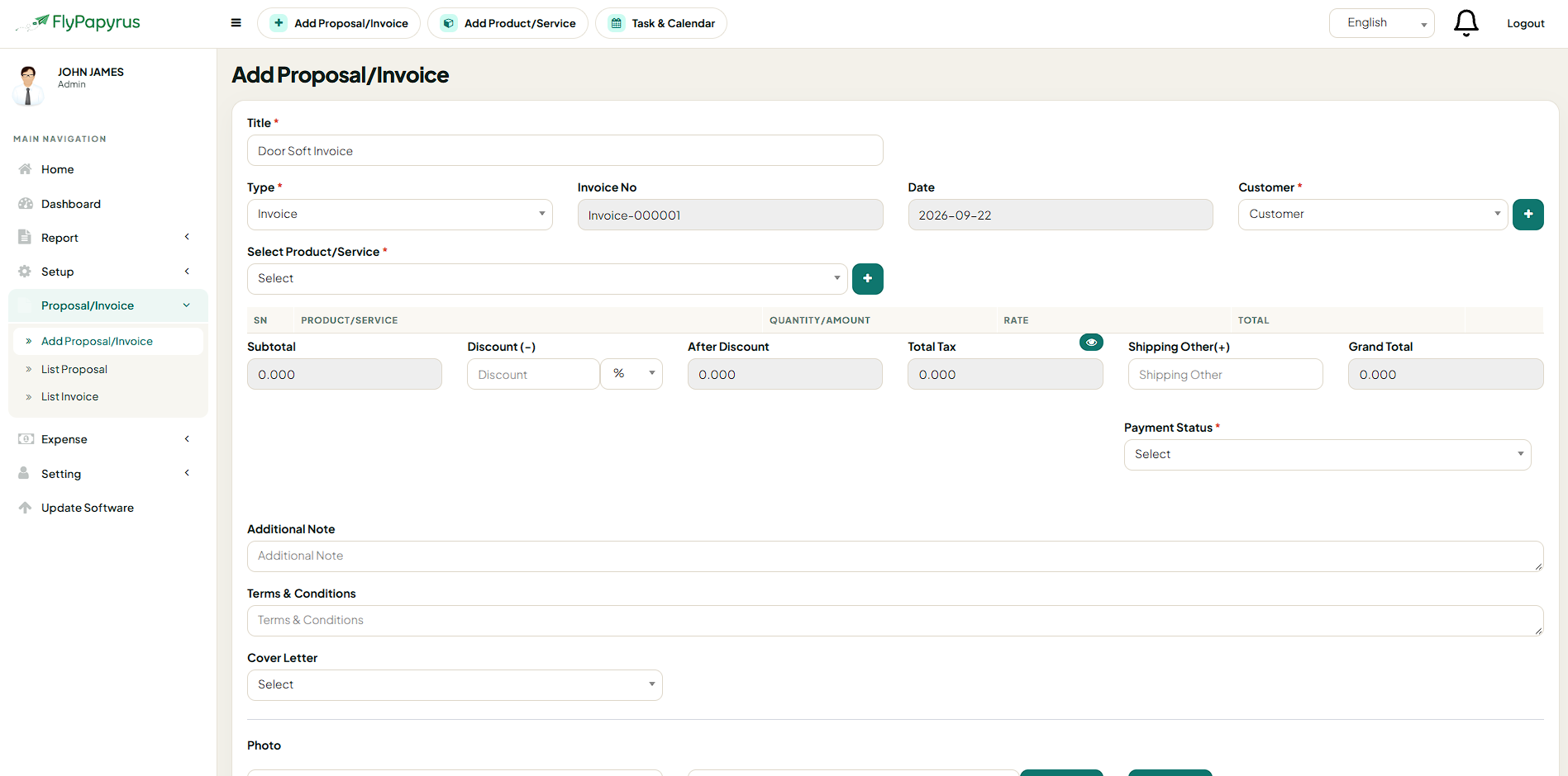 Create, send and convert in one flow