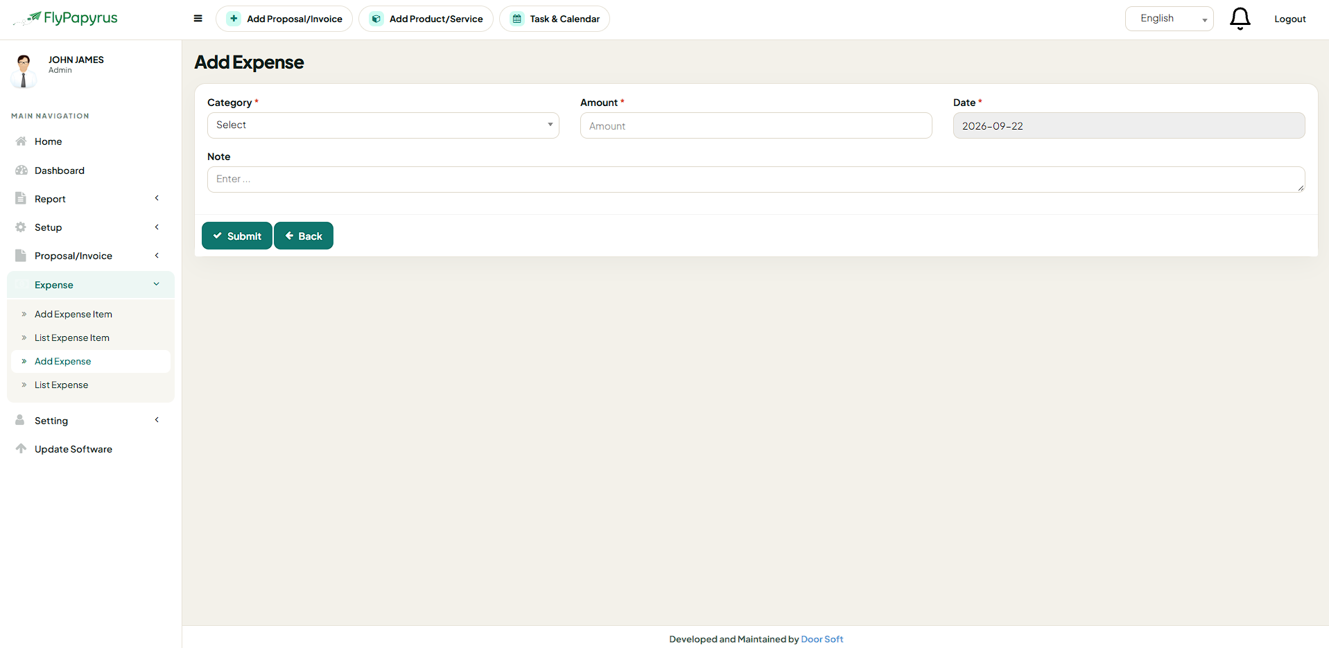 Track costs beside every invoice